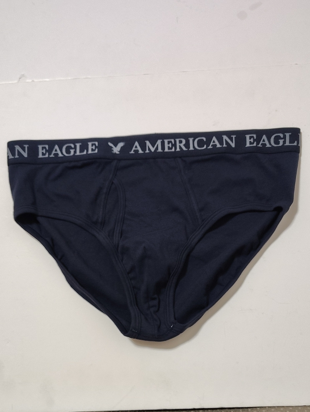 Vintage American Eagle Outfitters Men's Brief Navy with Branded Waistband -Sz XL